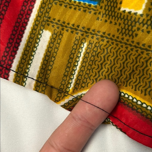 Jackpot Yellow Blue Pleated A-Line Skirt - Picture 4 of 5